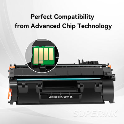 Compatible HP CF280A Black Toner Cartridge (HP 80A) By Superink