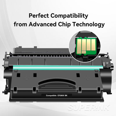 Compatible HP CF280X Black Toner Cartridge (HP 80X) By Superink