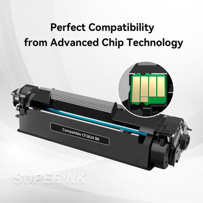Compatible HP CF283A (HP 83A) Toner Cartridge Black By Superink