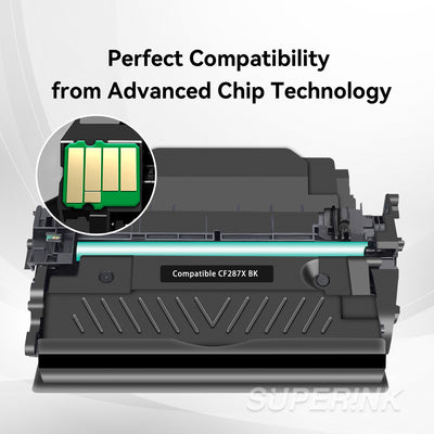 Compatible HP CF287X / 87X Toner Cartridge Black by Superink