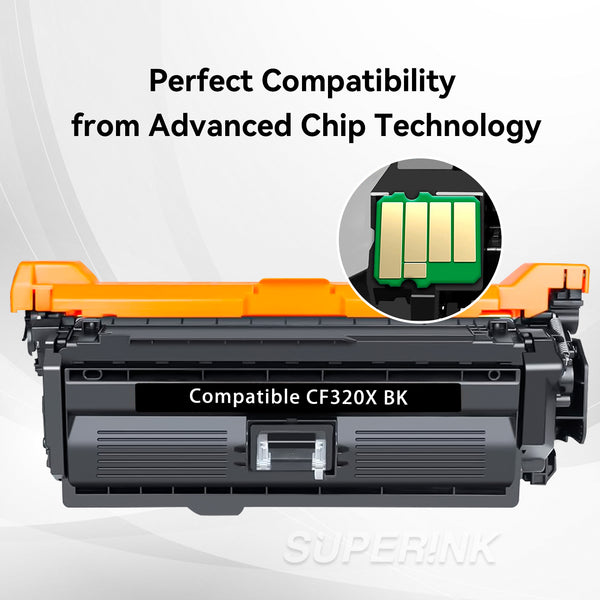 Compatible HP CF320X Toner Cartridge Black for HP M680 - Superink.ca