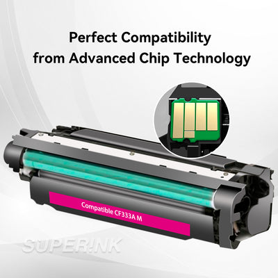Compatible HP CF333A Toner Cartridge Magenta for HP M651 By Superink