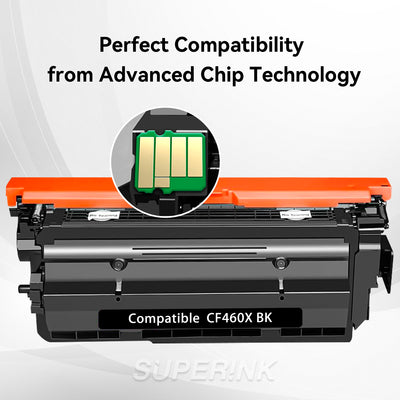 Compatible HP CF460X (656X) Black Toner Cartridge By Superink