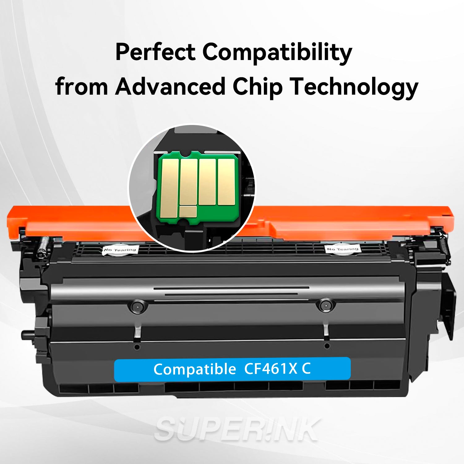 Compatible HP CF461X (656X) Cyan Toner Cartridge By Superink
