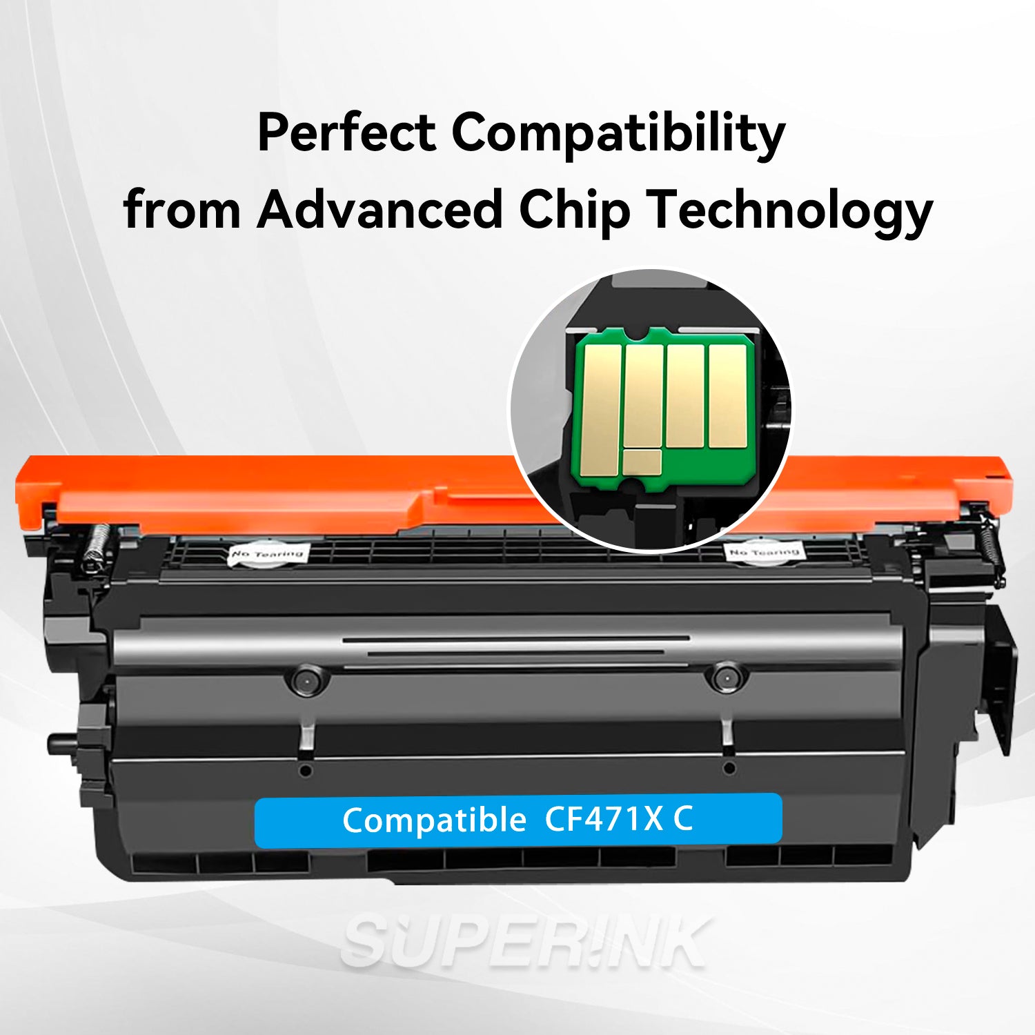 Compatible HP CF471X (657X) Cyan Toner Cartridge By Superink