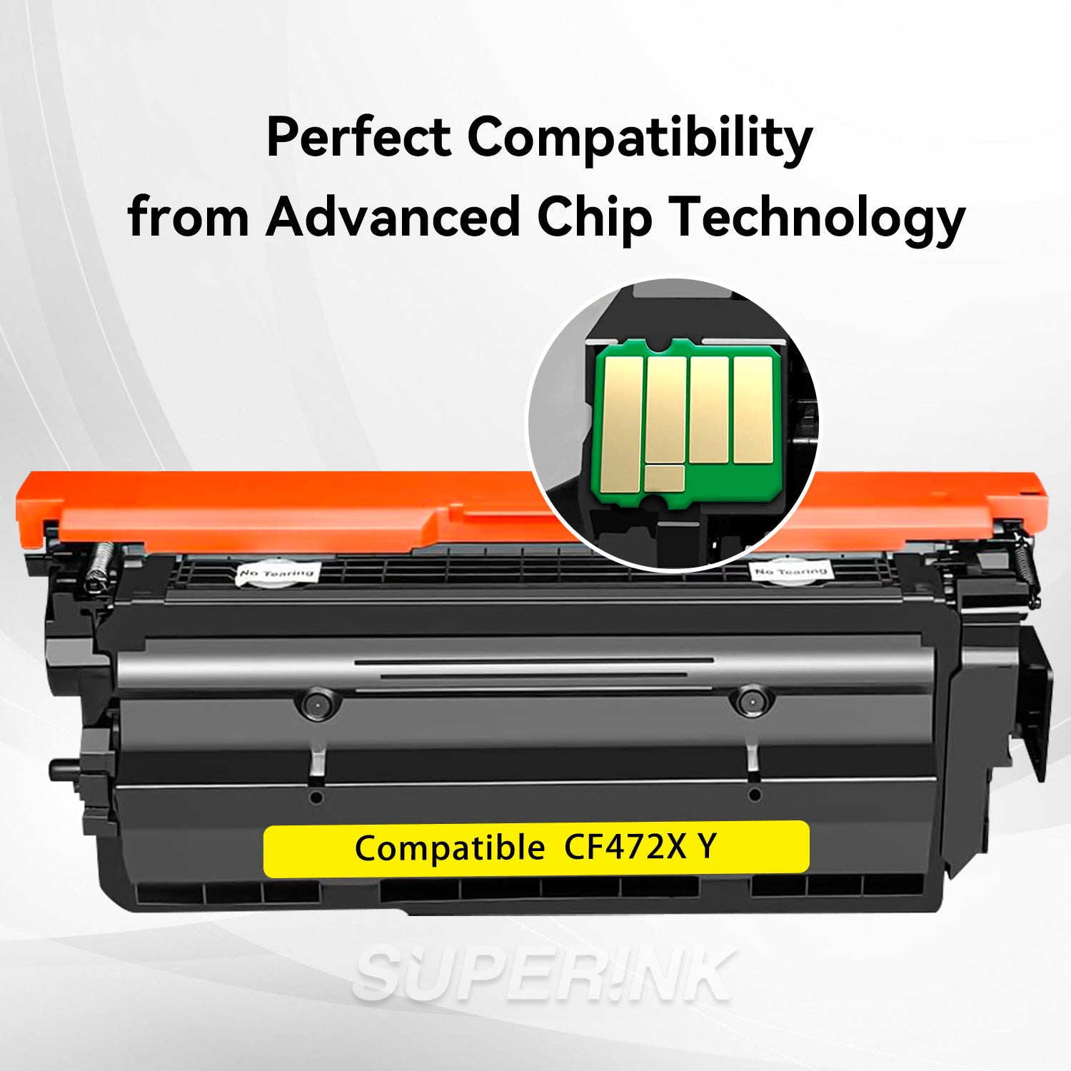 Compatible HP CF472X (657X) Yellow Toner Cartridge By Superink