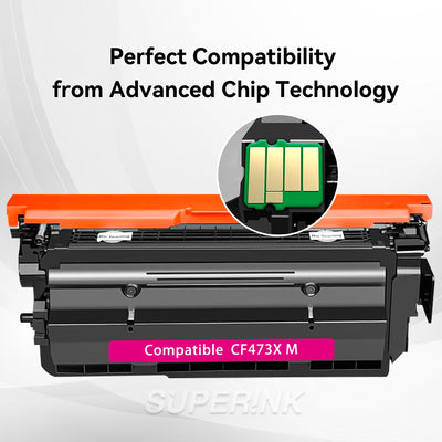 Compatible HP CF473X (657X) Magenta Toner Cartridge By Superink