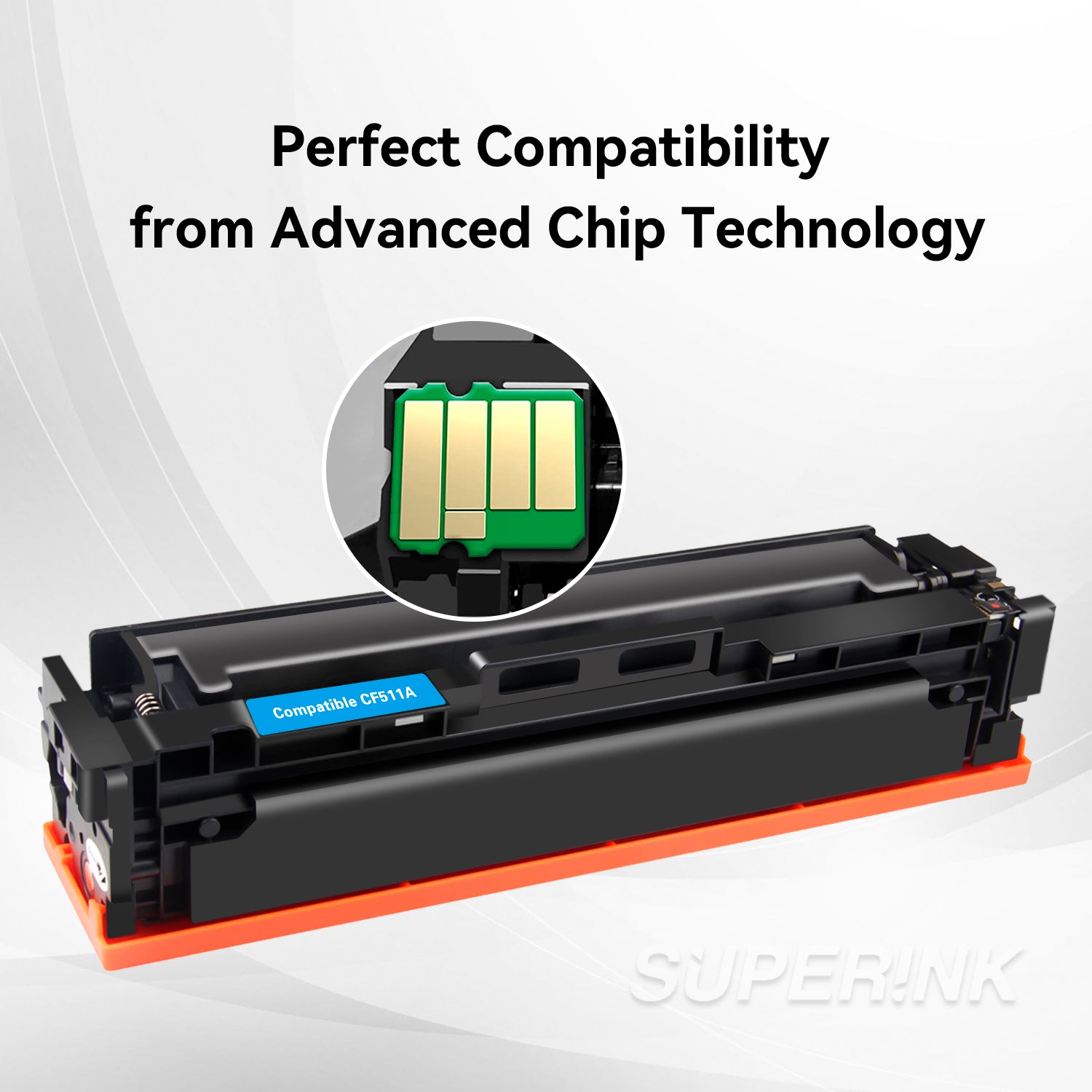 Cartouche de toner cyan HP CF511A (204A) compatible par Superink