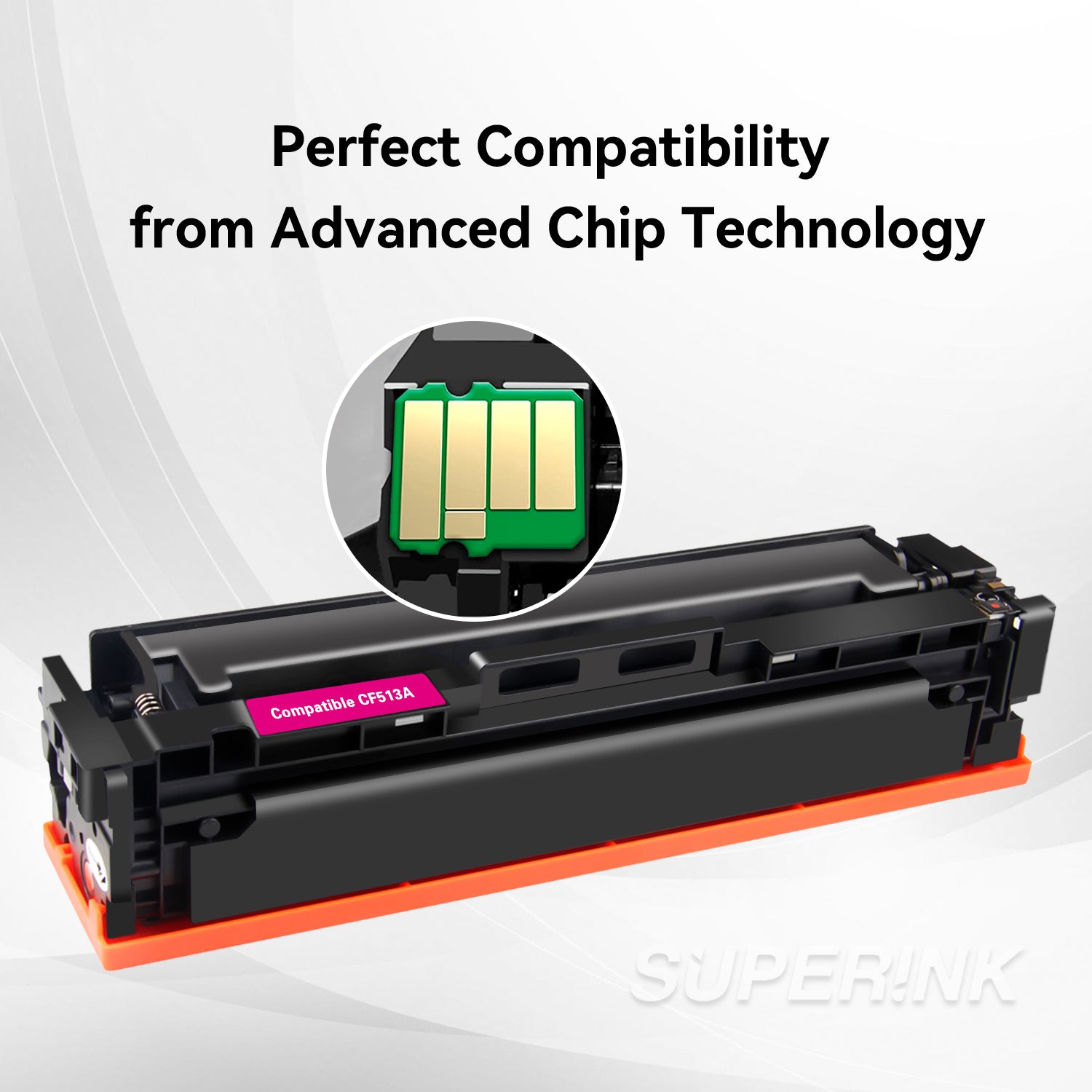 Compatible HP CF513A (204A) Magenta Toner Cartridge by Superink