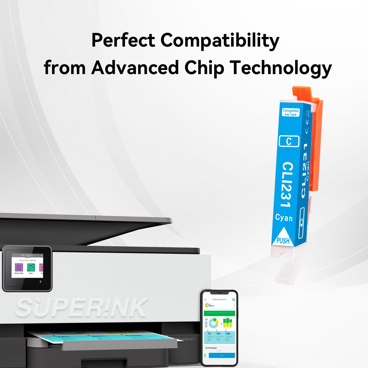 Compatible Canon CLI-231 Cyan Ink Cartridge