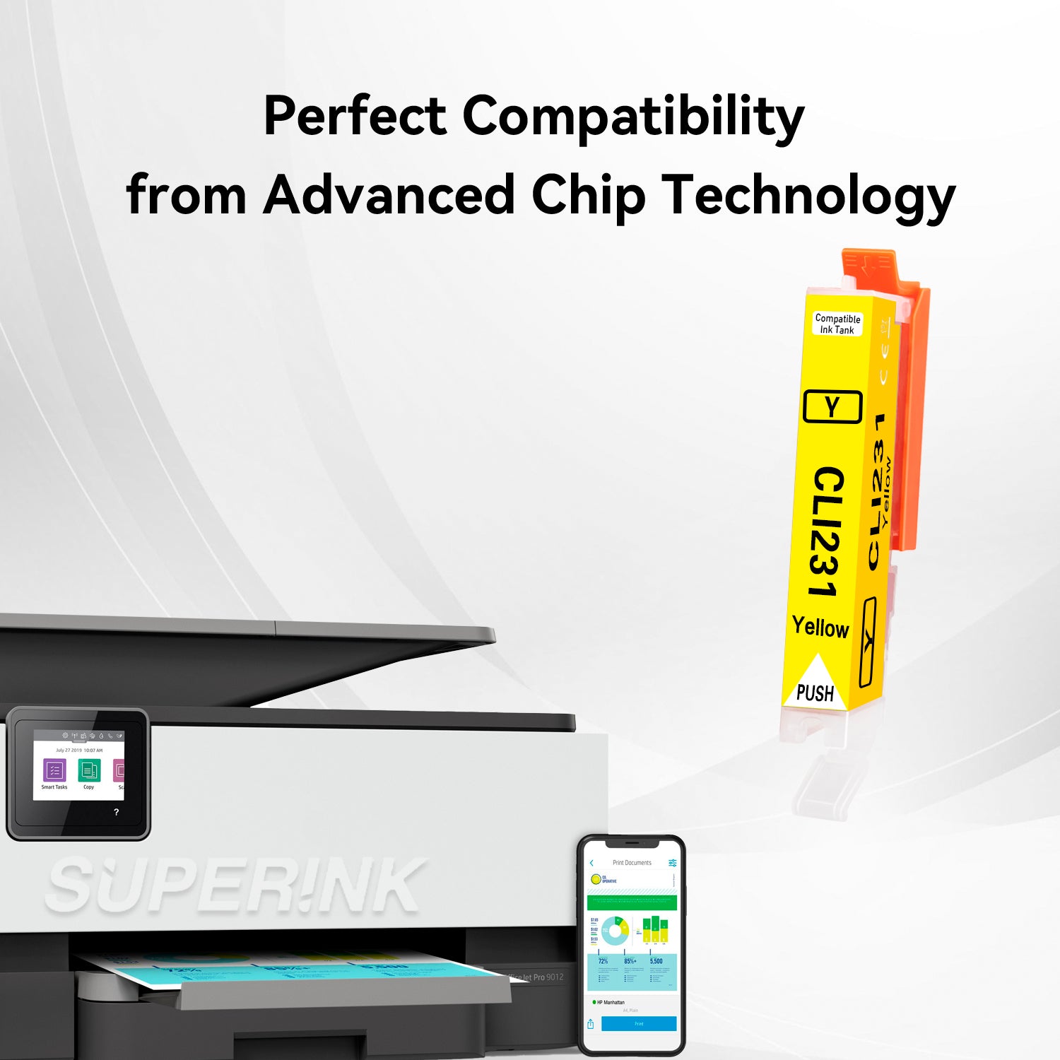 Compatible Canon CLI-231 Yellow Ink Cartridge