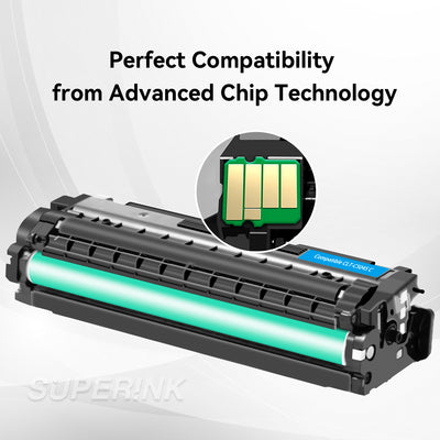 Compatible Samsung CLT-C504S Cyan Toner Cartridge By Superink