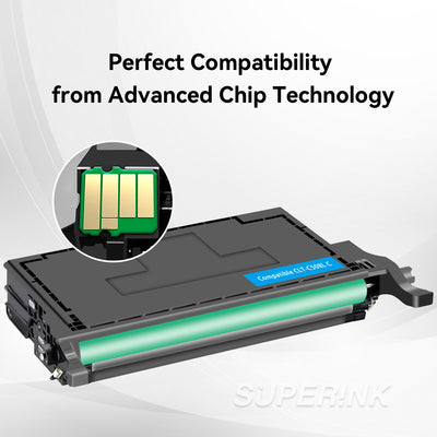 Compatible Samsung CLT-C508L Cyan Toner Cartridge By Superink