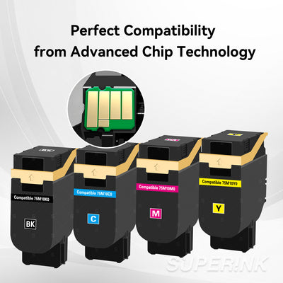 Compatible Lexmark 75M10 Combo Toner Cartridge BK/C/M/Y