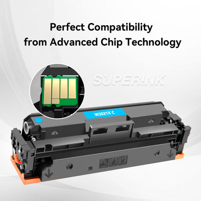 Compatible HP W2021X / 414X With Chip Cyan Toner By Superink