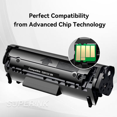Cartouche de toner noir compatible HP 12X (Q2612X) par Superink