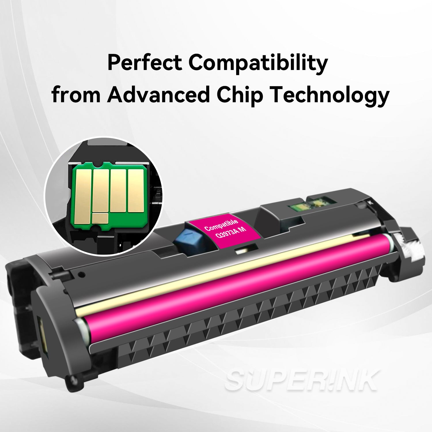 Compatible HP Q3973A Magenta Toner Cartridge (HP 123A) By Superink