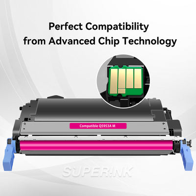 Compatible  HP Q5953A Magenta Toner Cartridge (HP 643A) By Superink