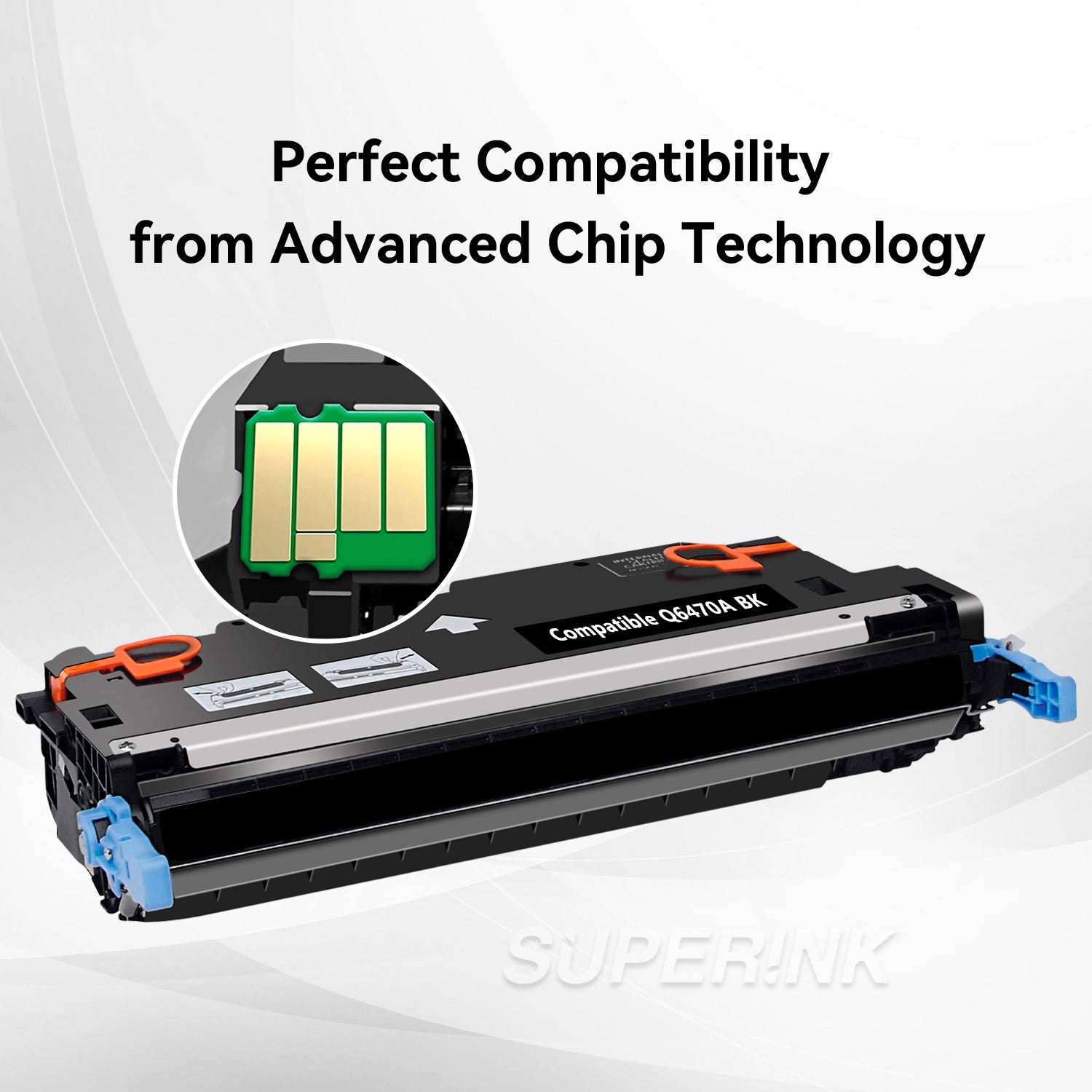 Compatible HP Q6470A Black Toner Cartridge (HP 501A) By Superink