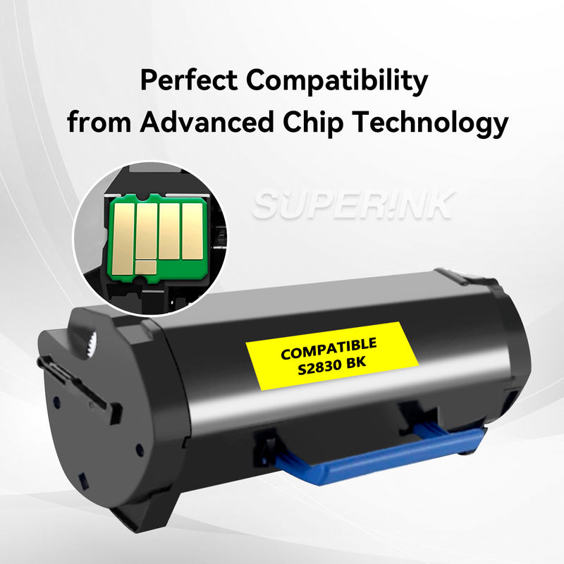 thumbnail image 2 of Black Toner Cartridge For Dell S2830dn Printer – 8,500 Page Yield, ISO Certified, Replaces 593-BBYP 2 of 6