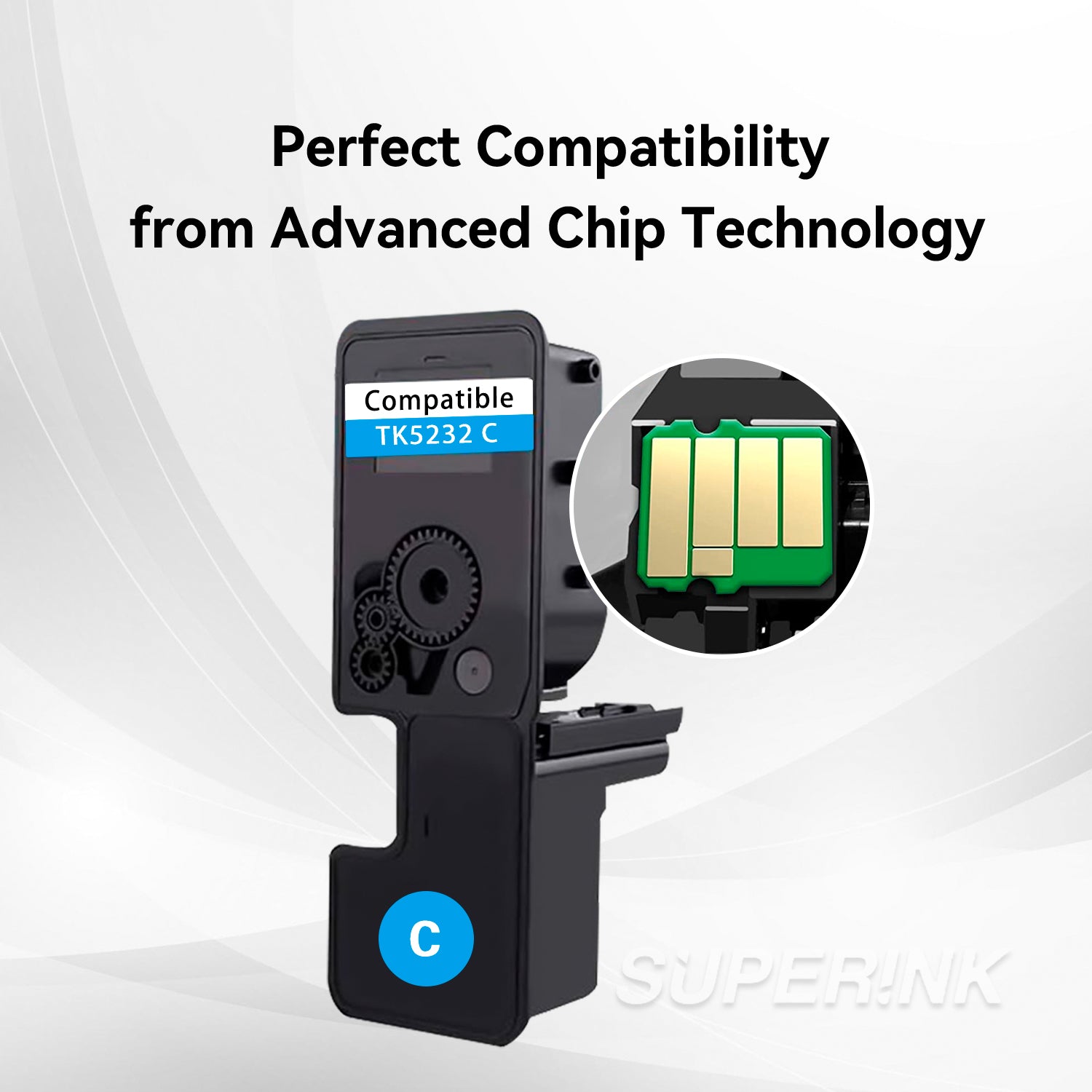 Compatible Kyocera TK5232 C 1T02R9CUS0 Cyan toner cartridge By Superink