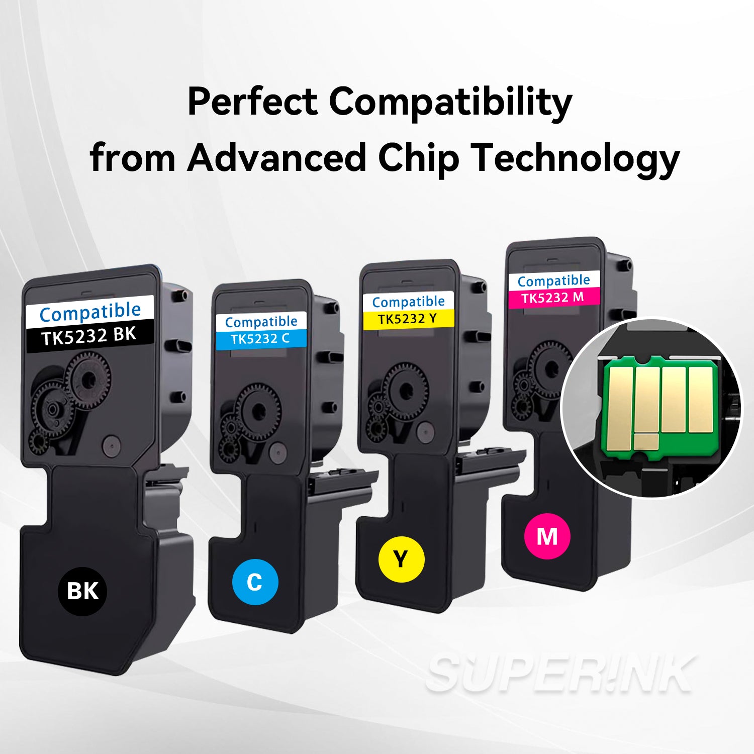 Compatible Kyocera TK5232 Combo toner cartridge BK/C/M/Y By Superink