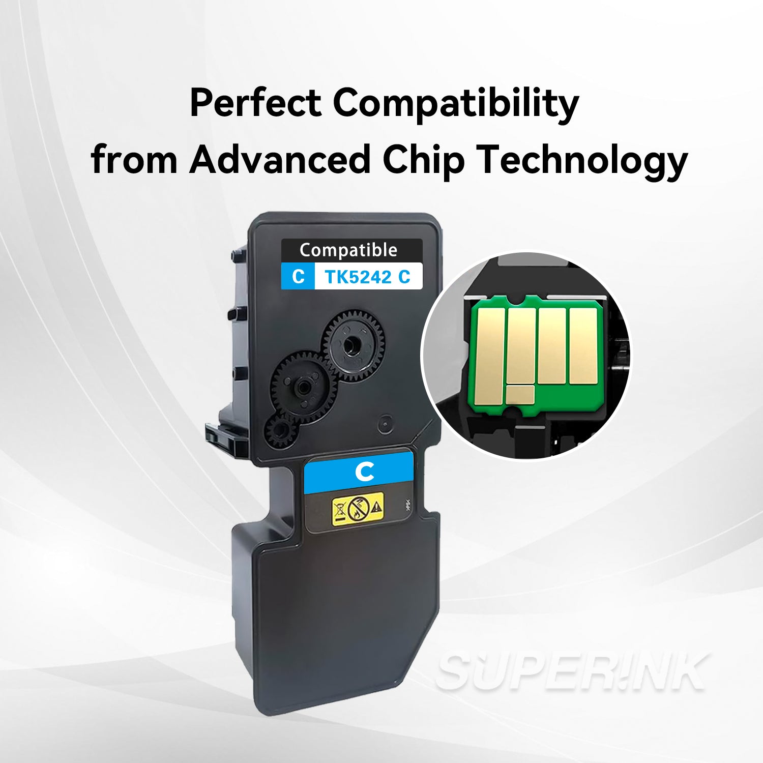 Compatible Kyocera TK5242 C 1T02R7CUS0 Cyan Toner By Superink