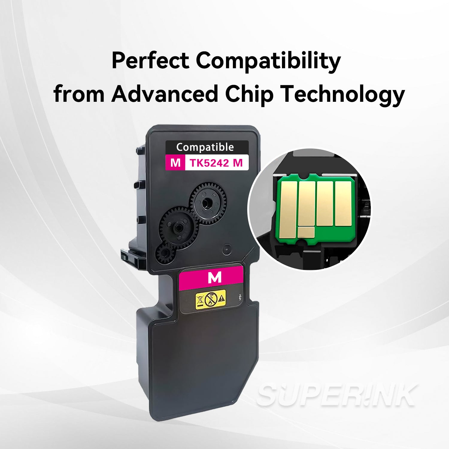 Compatible Kyocera TK5242M 1T02R9BUS0 Magenta Toner By Superink