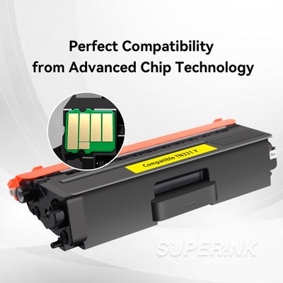 Compatible Brother TN-331Y TN-331Y TN331 Cartouche toner jaune par Superink