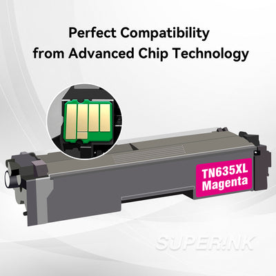 Compatible Brother TN635 / TN635XL Magenta Toner Cartridge High Yield