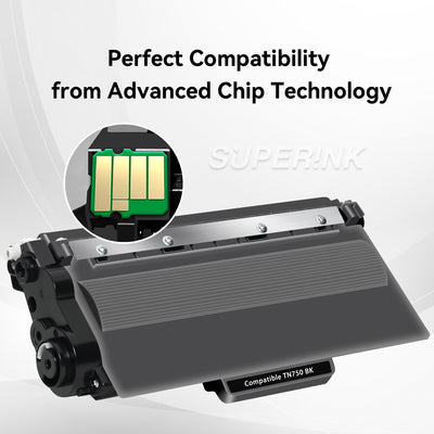 Compatible Brother TN-750 Black Toner Cartridge By Superink