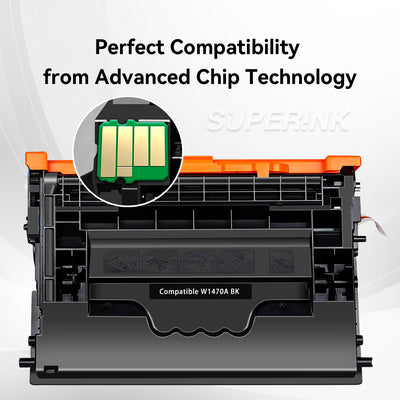 Compatible HP W1470A Black Toner Cartridge (WITH CHIP) by Superink
