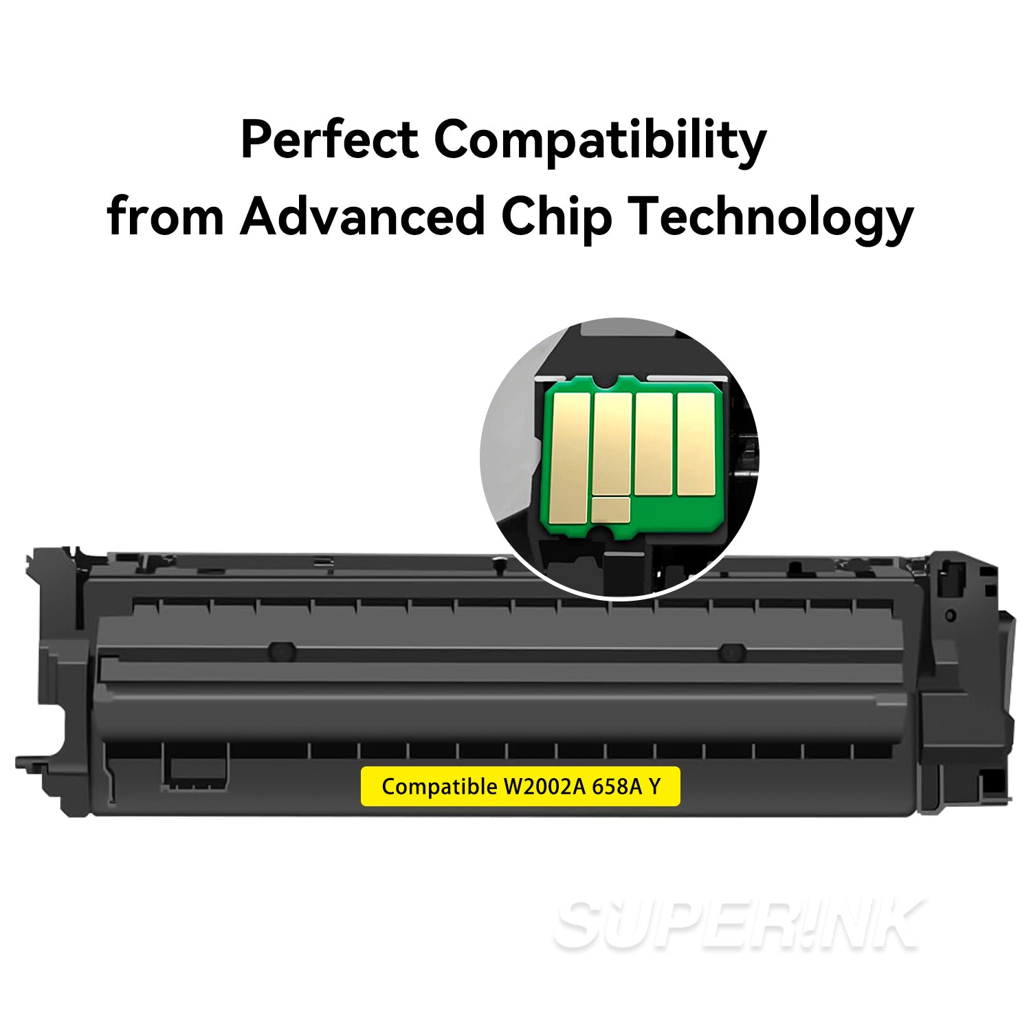 Compatible HP W2002A / 658A Yellow Toner By Superink