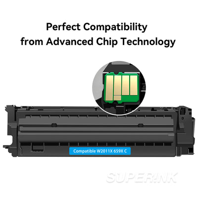 Compatible HP W2011X / 659X Cyan Toner By Superink