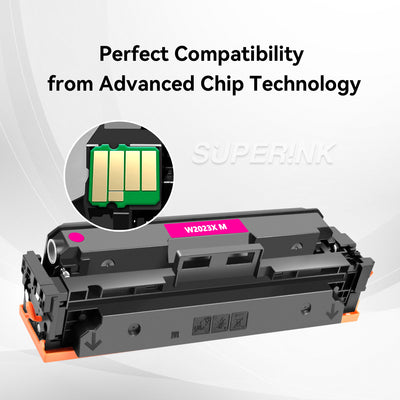 Compatible HP W2023X / 414X Magenta Toner By Superink