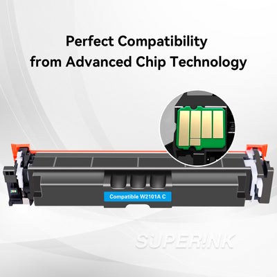 Compatible HP W2101A With Chip 5500 Pages Cyan Toner By Superink
