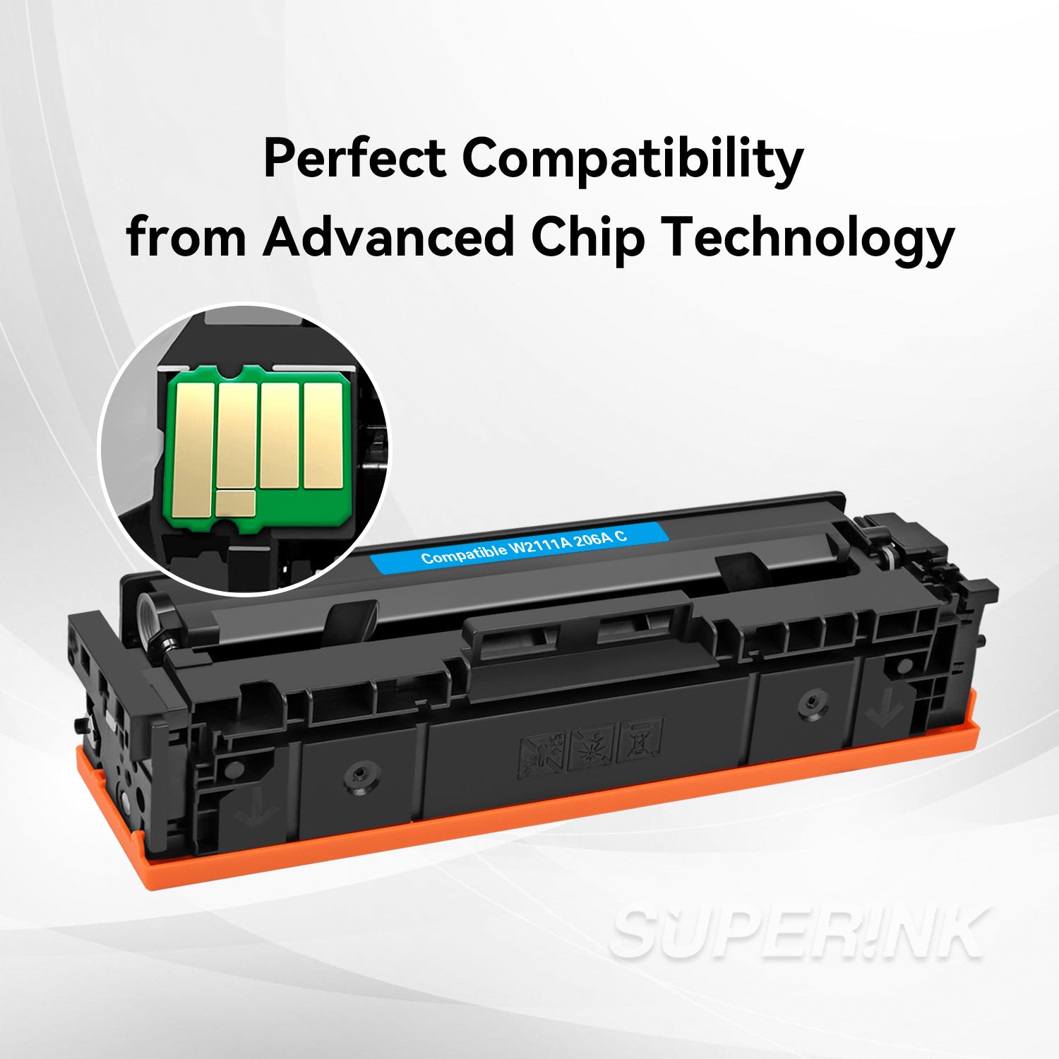 Compatible HP W2111A / 206A Cyan Toner By Superink