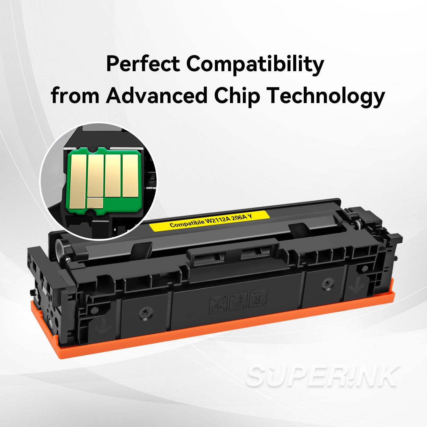 Compatible HP W2112A / 206A Yellow Toner By Superink