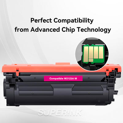 Compatible HP W2123A / 212A With Chip Magenta Toner By Superink