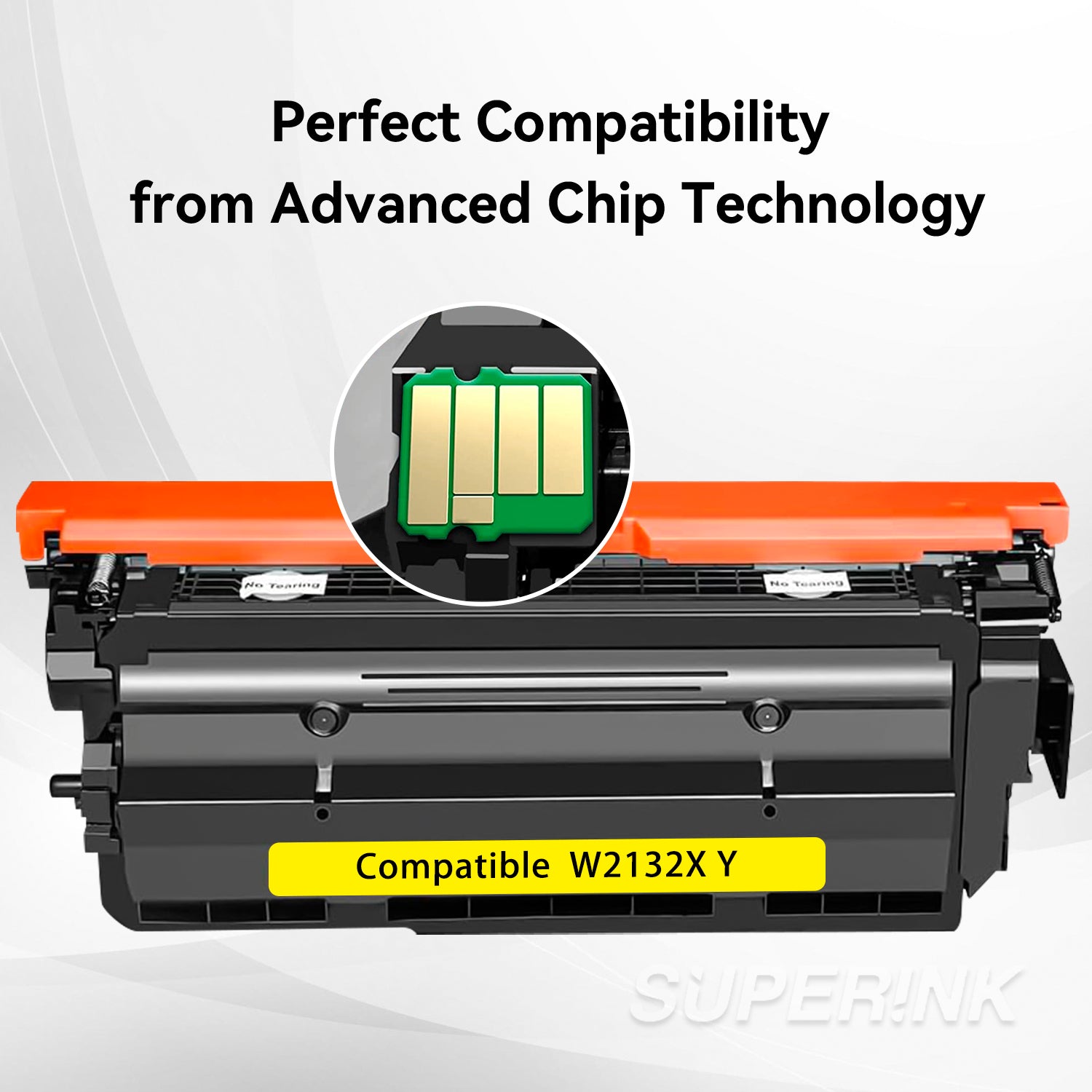 Compatible HP W2132X / 213X With Chip Yellow Toner By Superink