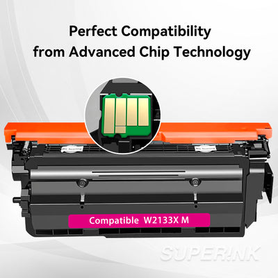Compatible HP W2133X / 213X With Chip Magenta Toner By Superink