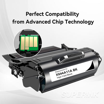 Compatible Lexmark X644A11A Black Toner Cartridge By Superink