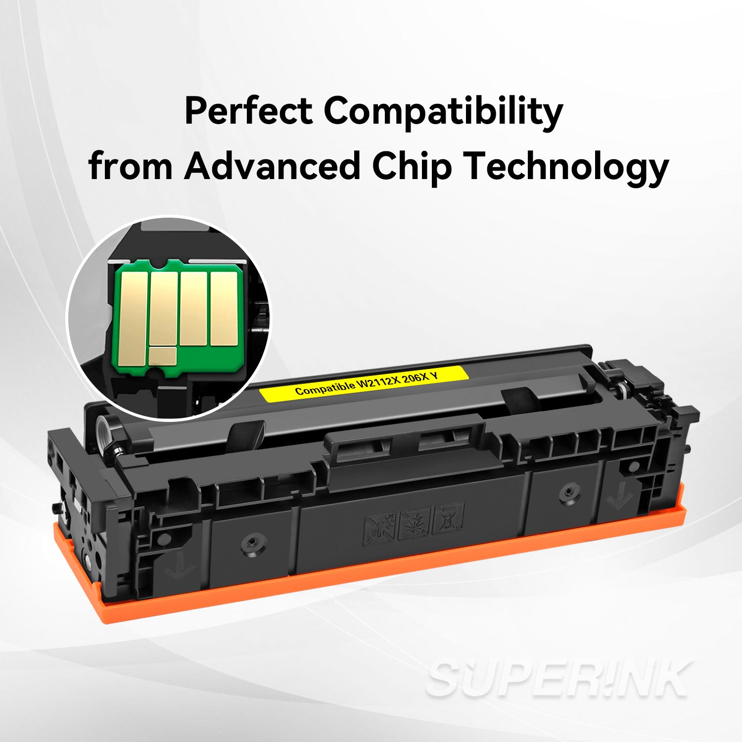 Compatible HP W2112X / 206X Yellow Toner By Superink