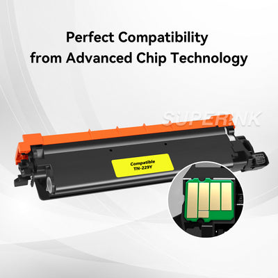 Compatible Brother TN229 Yellow Toner WITH CHIP by Superink
