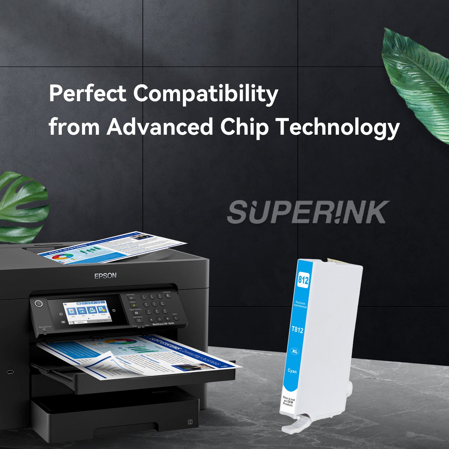 Compatible Epson T812XL Cyan High Yield Ink Cartridge