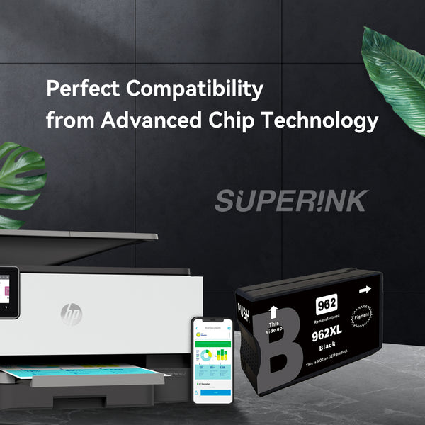 Compatible HP 962XL Black High Yield Ink Cartridge - Superink.ca