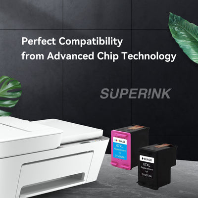 Compatible HP 67XL Combo Black/Color Ink Cartridge By Superink