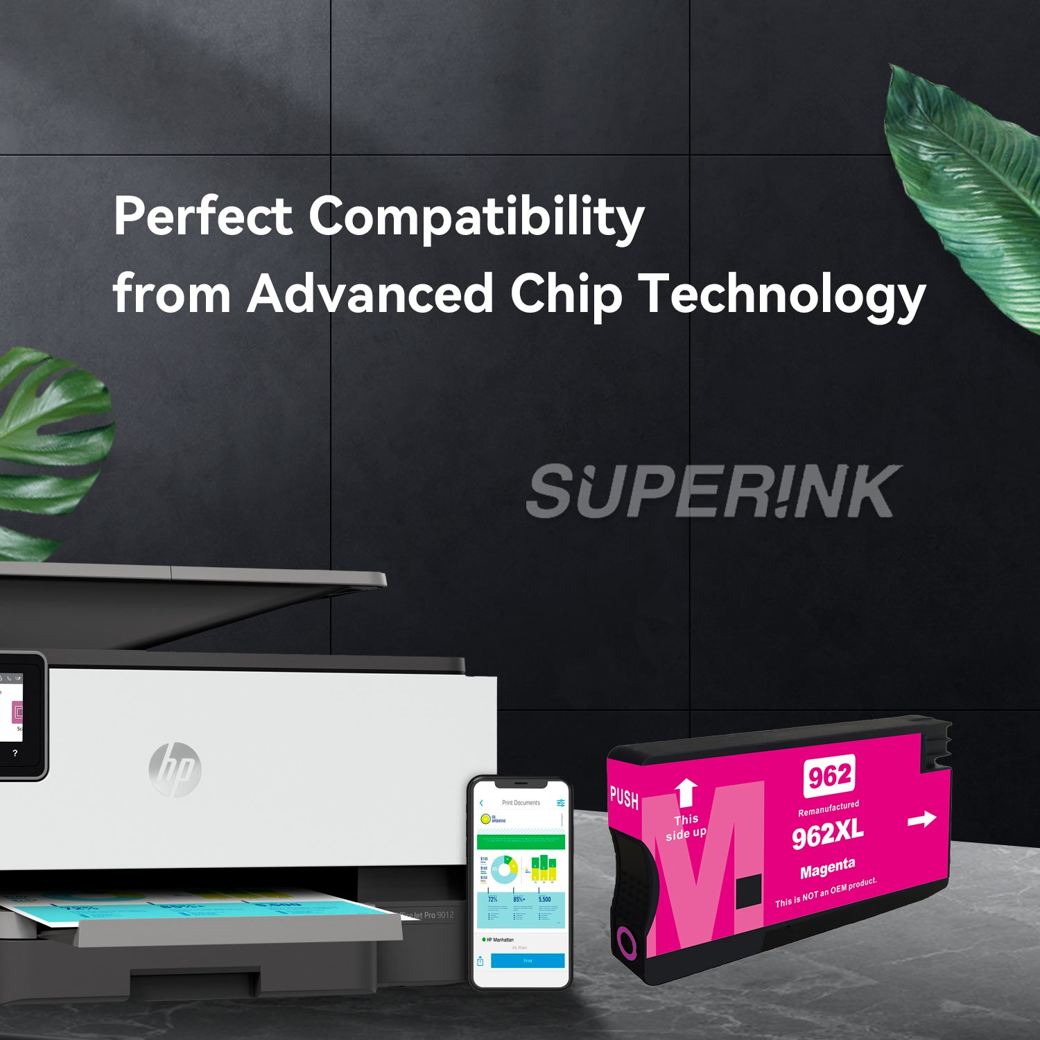 Compatible HP 962XL Magenta High Yield Ink Cartridge by Superink