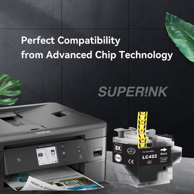 Compatible Brother LC402 Black Ink Cartridge High Yield by Superink