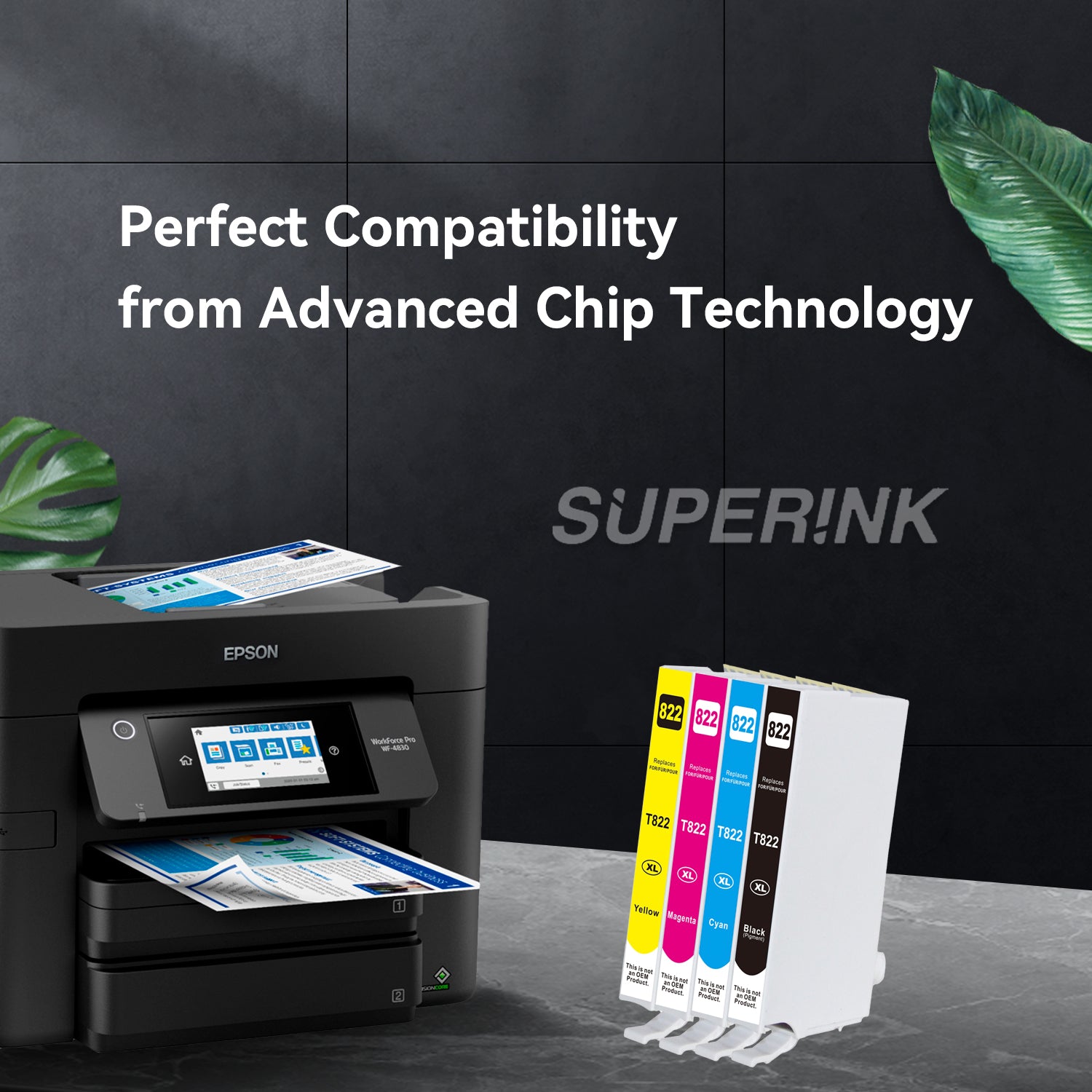 Compatible Epson T822XL Combo Ink Cartridge High Yield